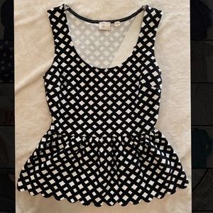 {Anthro} Postmark Peplum Cross Back